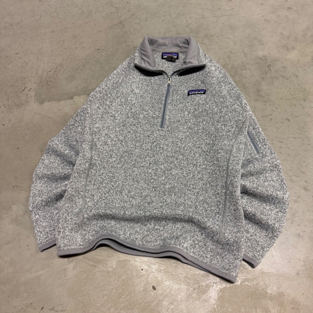 Patagonia Better Sweater 1/4 Zip Pullover Grey Heather Fleece XS